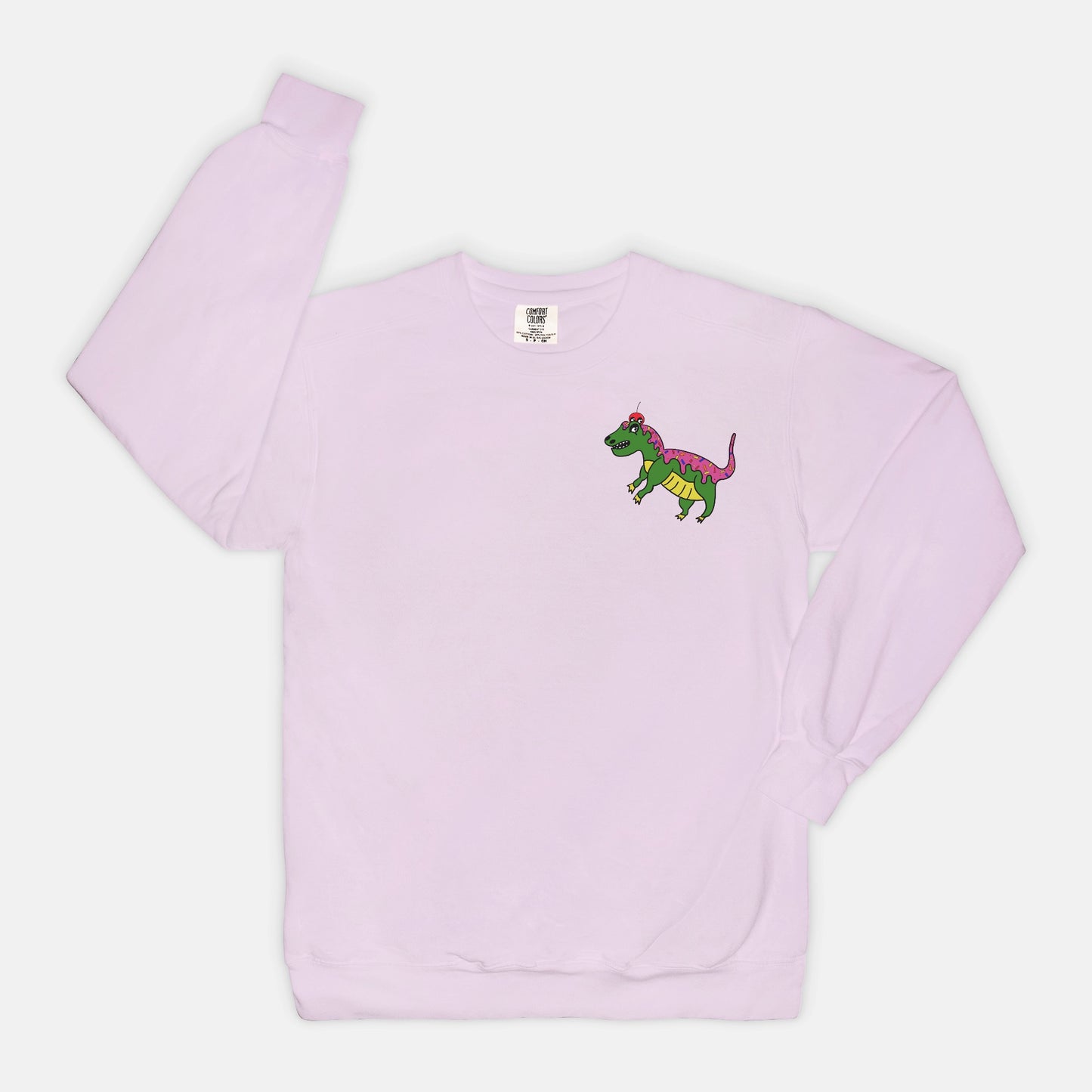 Dinosaur Icing Comfort Color Crewneck Sweatshirt 1566