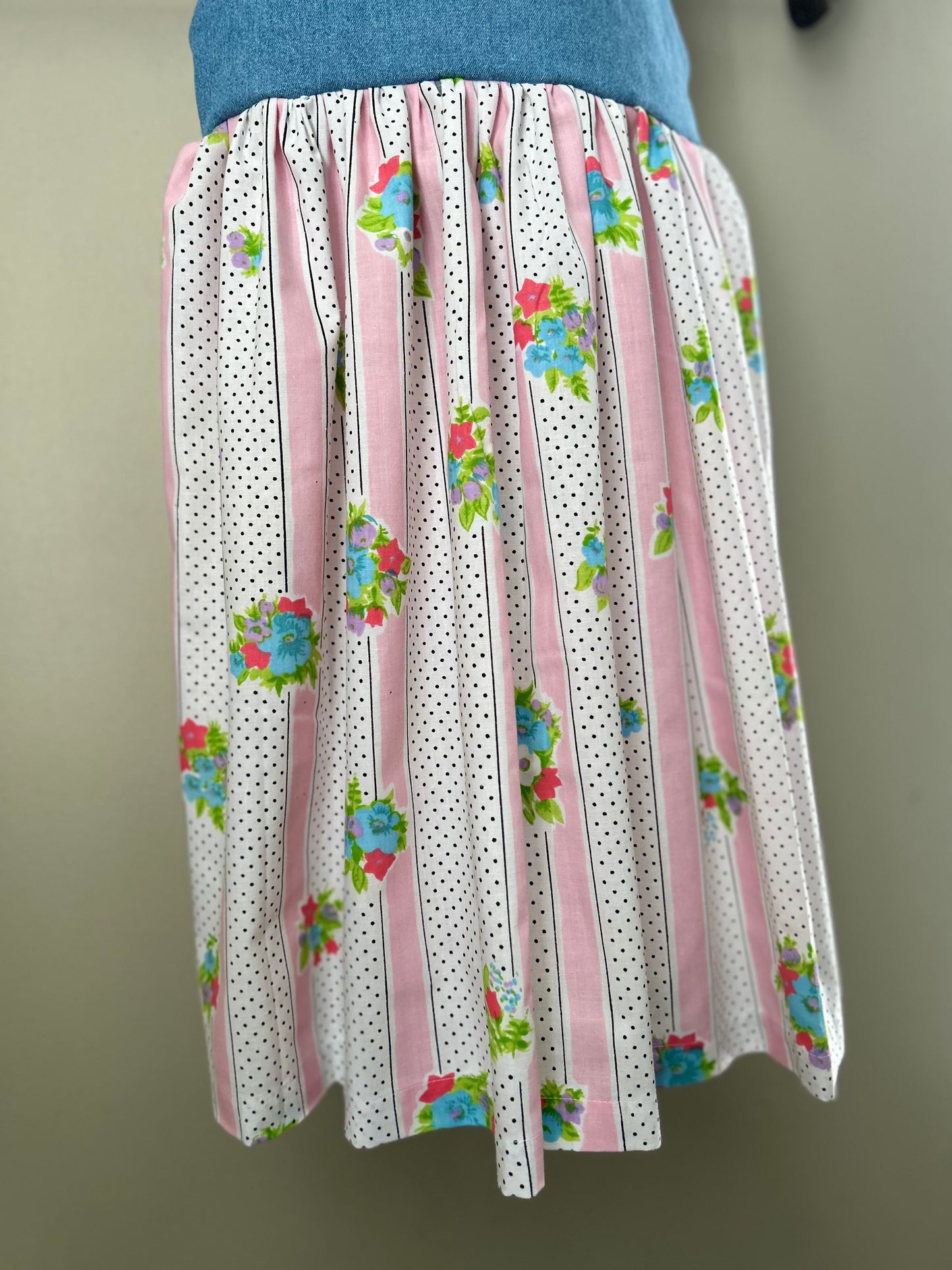 11 - Loretta Denim & Floral Stripe