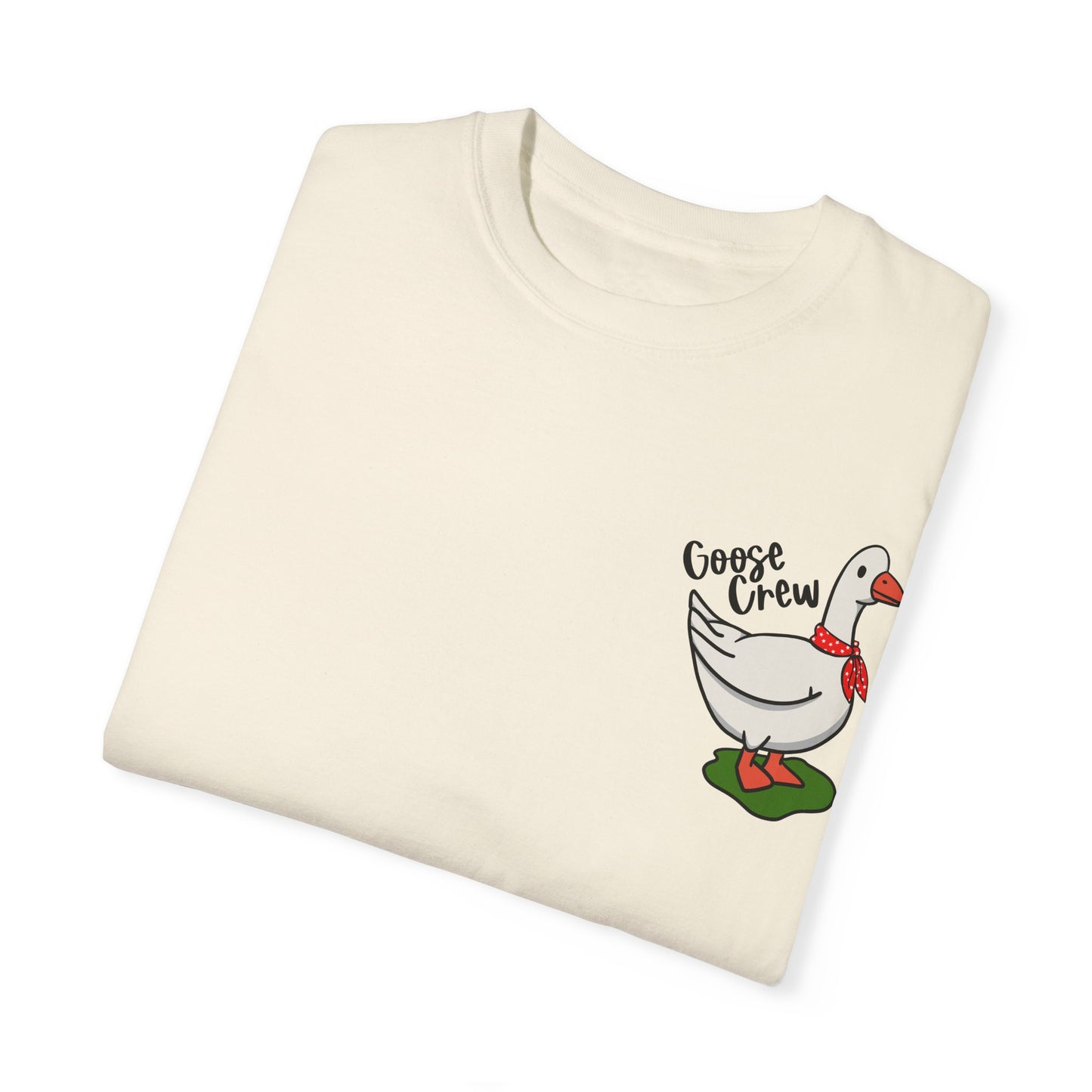 Goose Shirt, Gardening T-shirt, Lawn Ornament Tee, Unisex Top, Neck Scarf Bird Lover Gift, Goose Crew