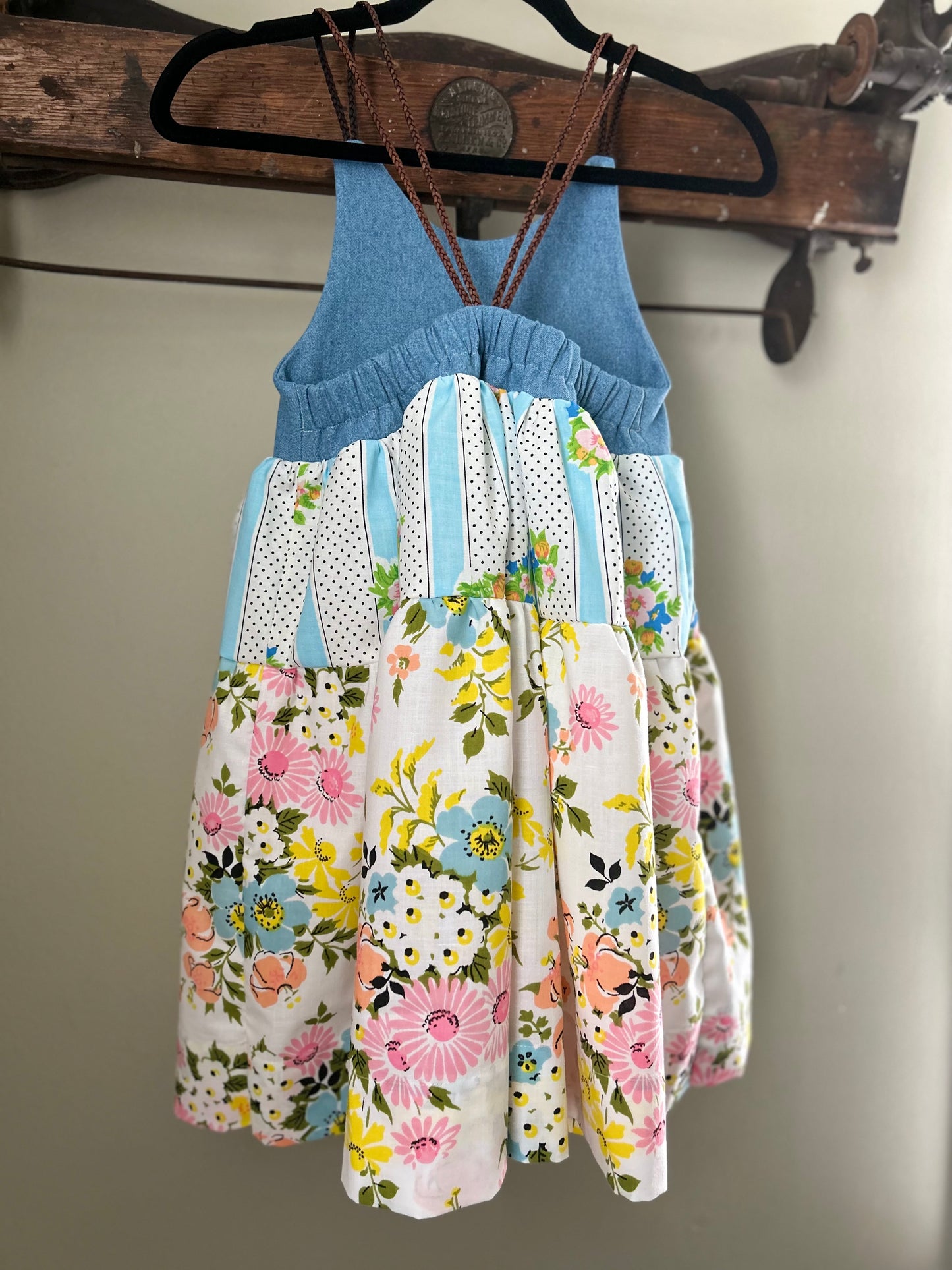 10 - Loretta Whimsy Denim & Floral Stripe