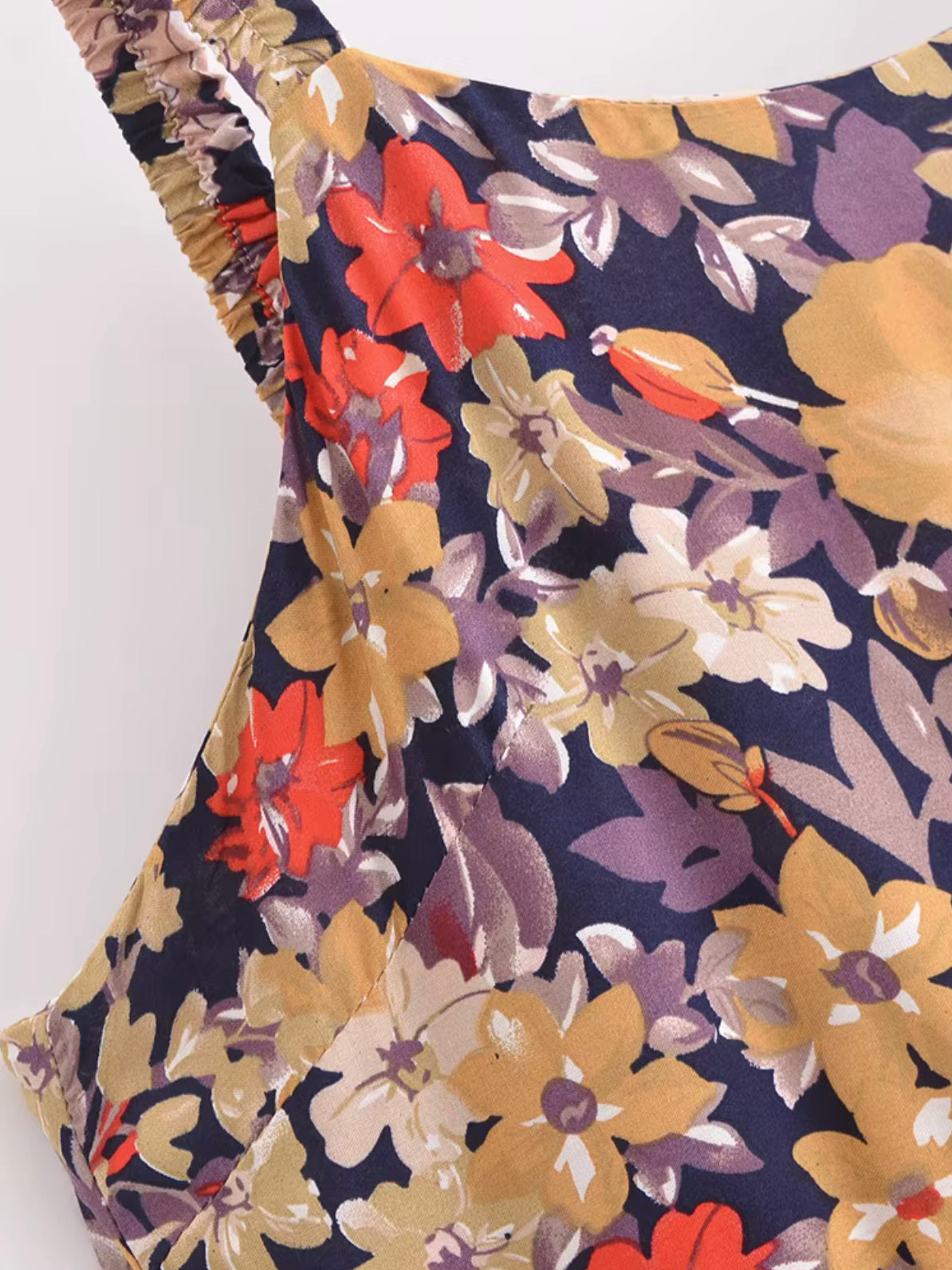 Boho - Oversized 90s Floral Elastic Strap