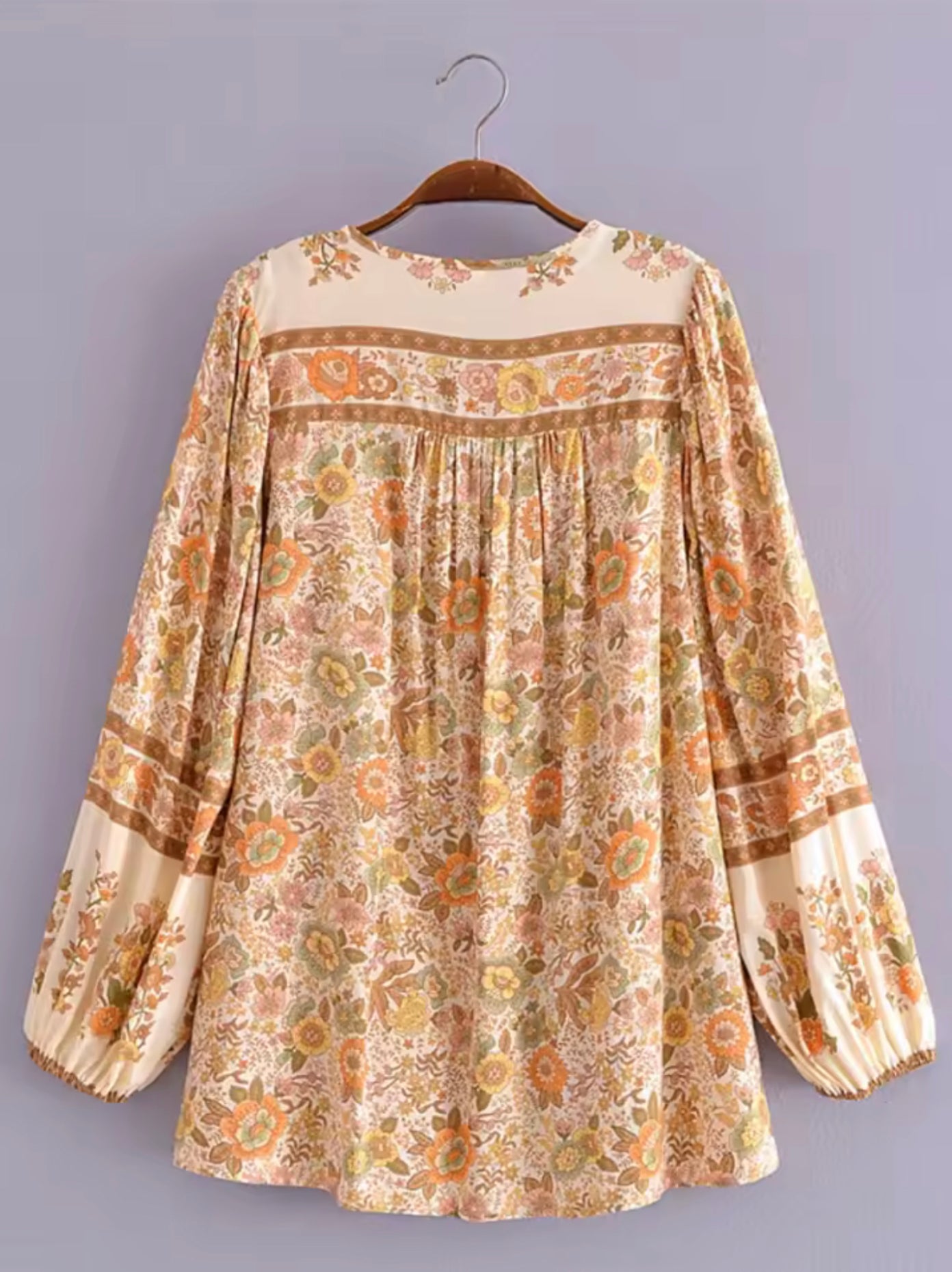 Boho - Long Sleeve Rayon Floral