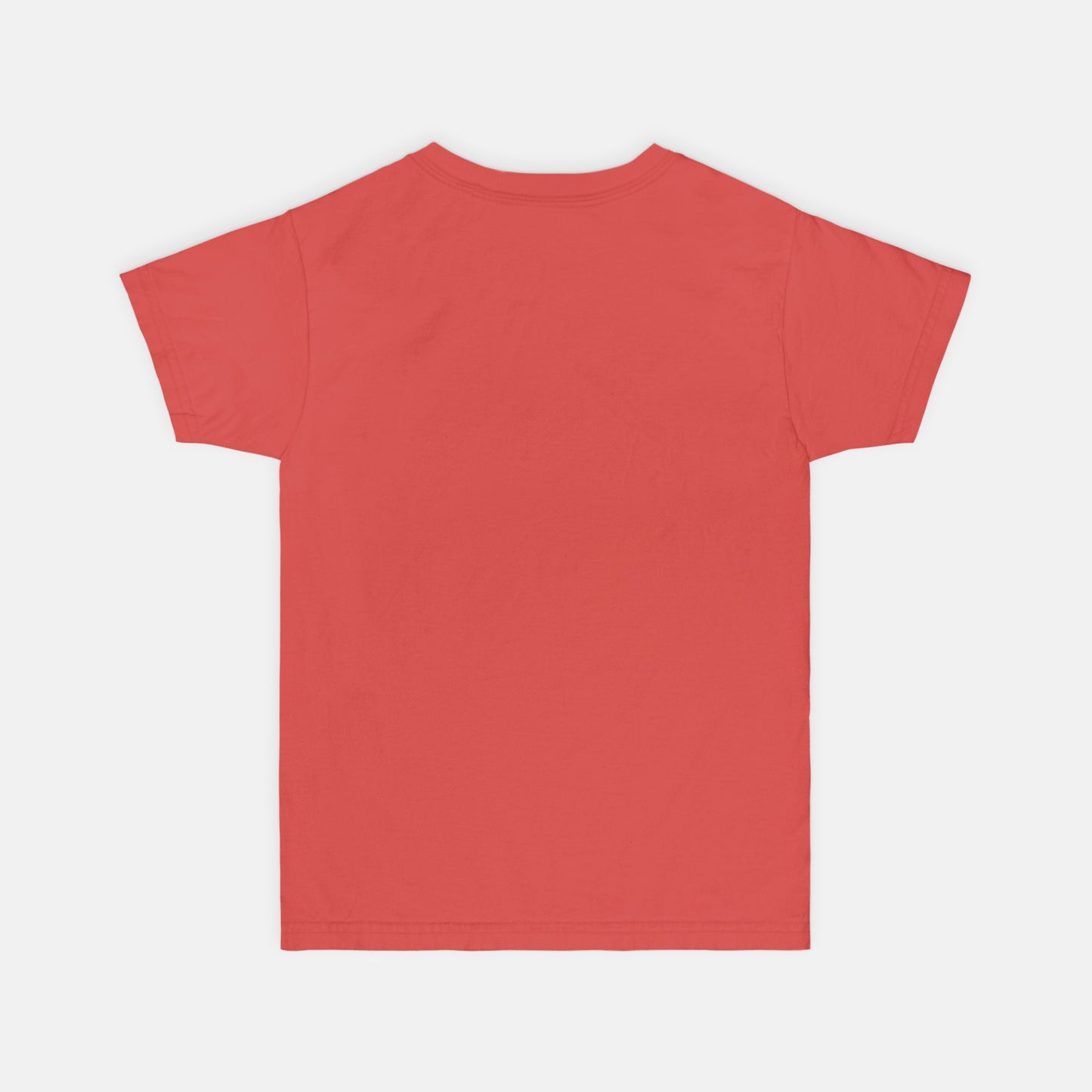 Red t-shirt back on a white background