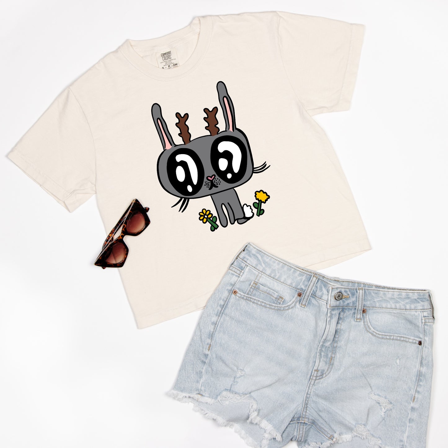 Jackalope Crop Comfort Colors Boxy Tee 3023CL