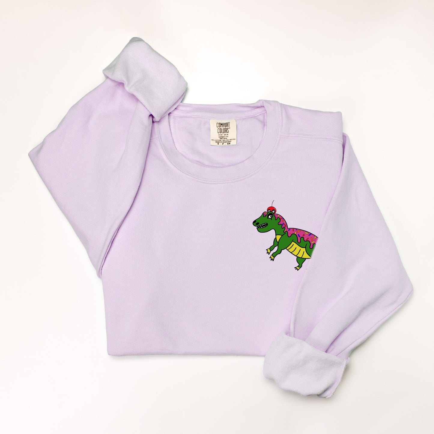 Dinosaur Icing Comfort Color Crewneck Sweatshirt 1566