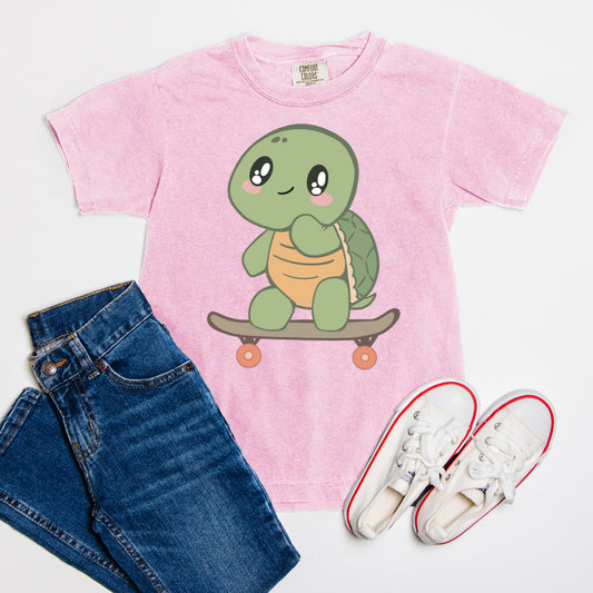 Skateboarding Turtle - Comfort Color Youth