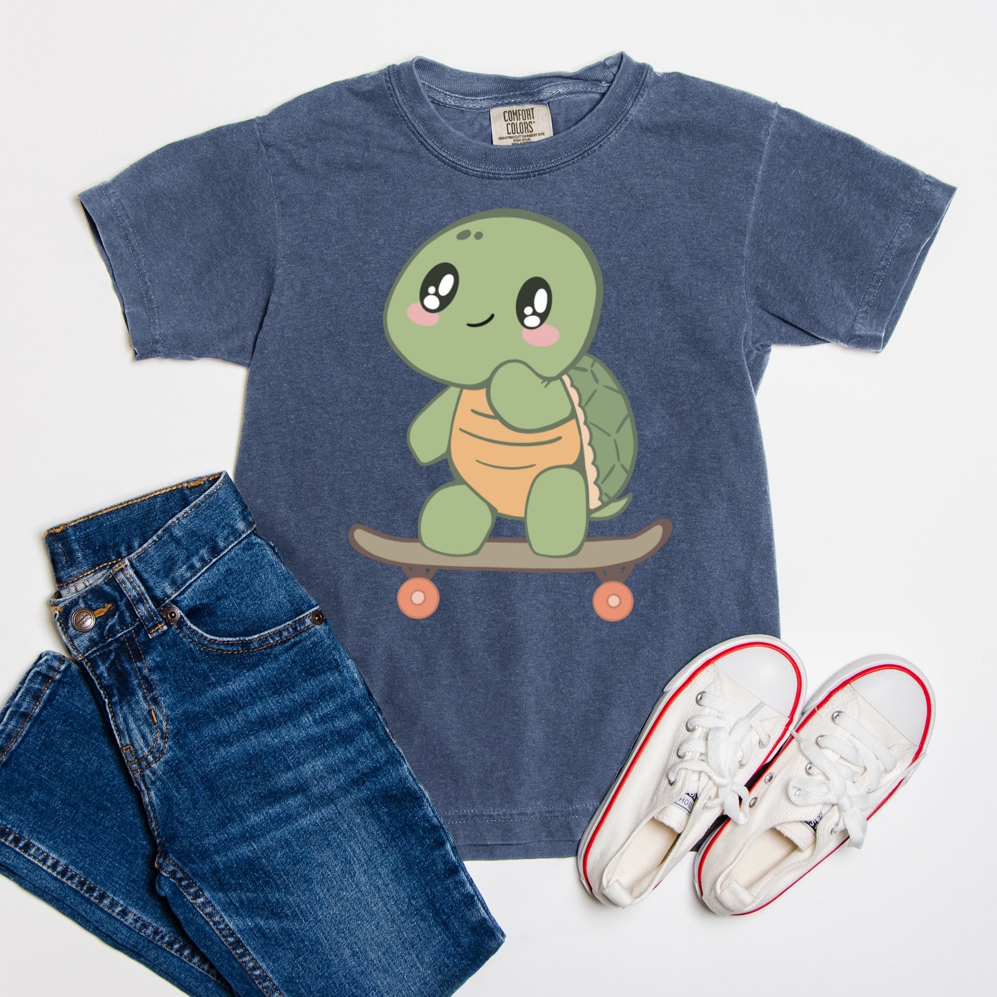 Skateboarding Turtle - Comfort Color Youth