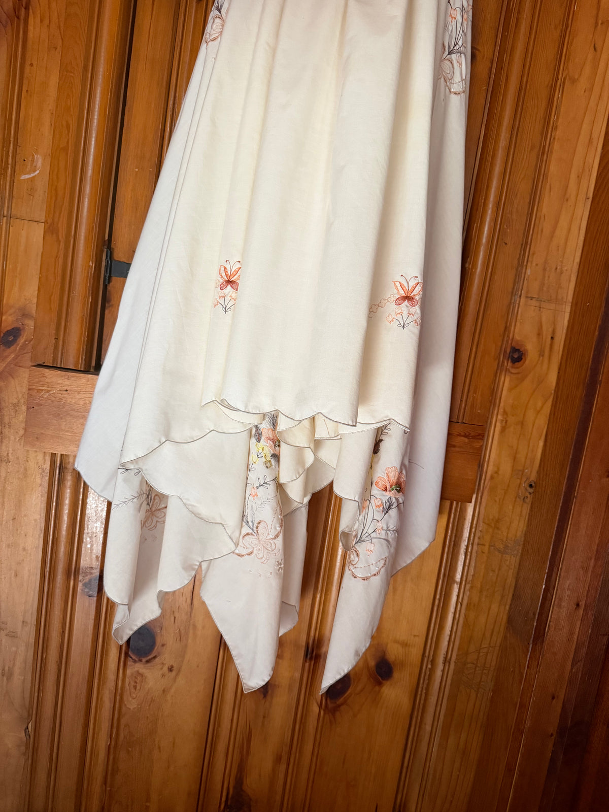 12 - Vintage Embroidered Floral + Butterfly