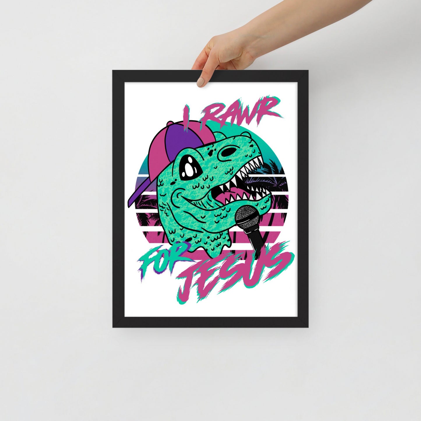 Dinosaur Worship Framed Poster