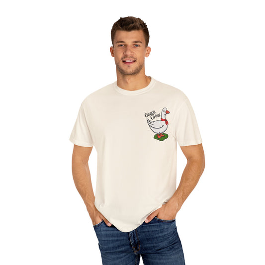 Goose Shirt, Gardening T-shirt, Lawn Ornament Tee, Unisex Top, Neck Scarf Bird Lover Gift, Goose Crew