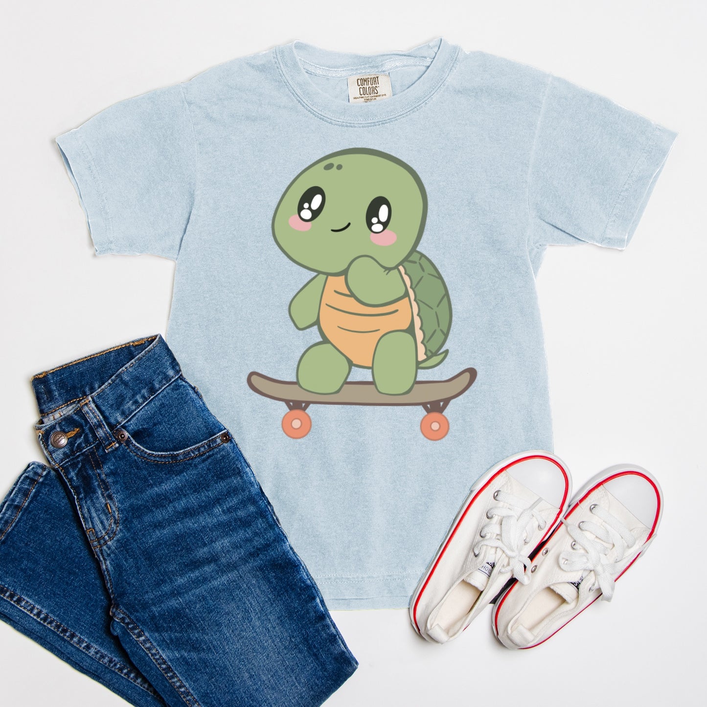 Skateboarding Turtle - Comfort Color Youth