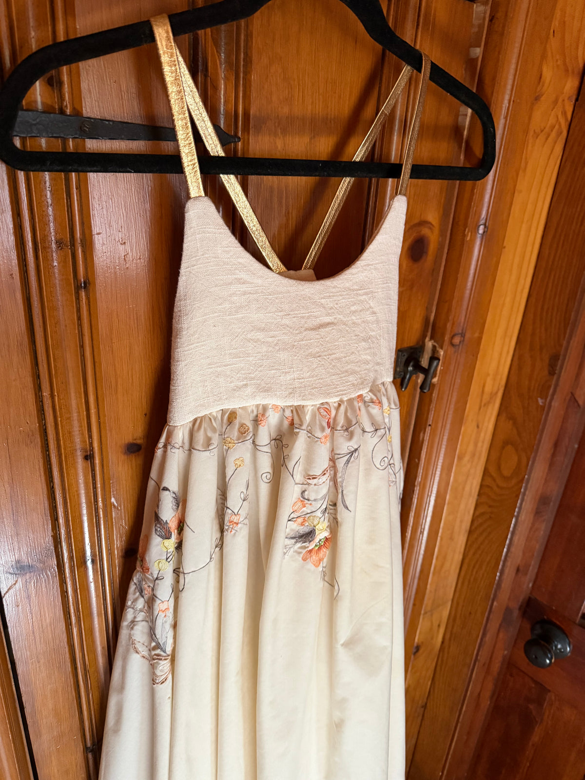 12 - Vintage Embroidered Floral + Butterfly