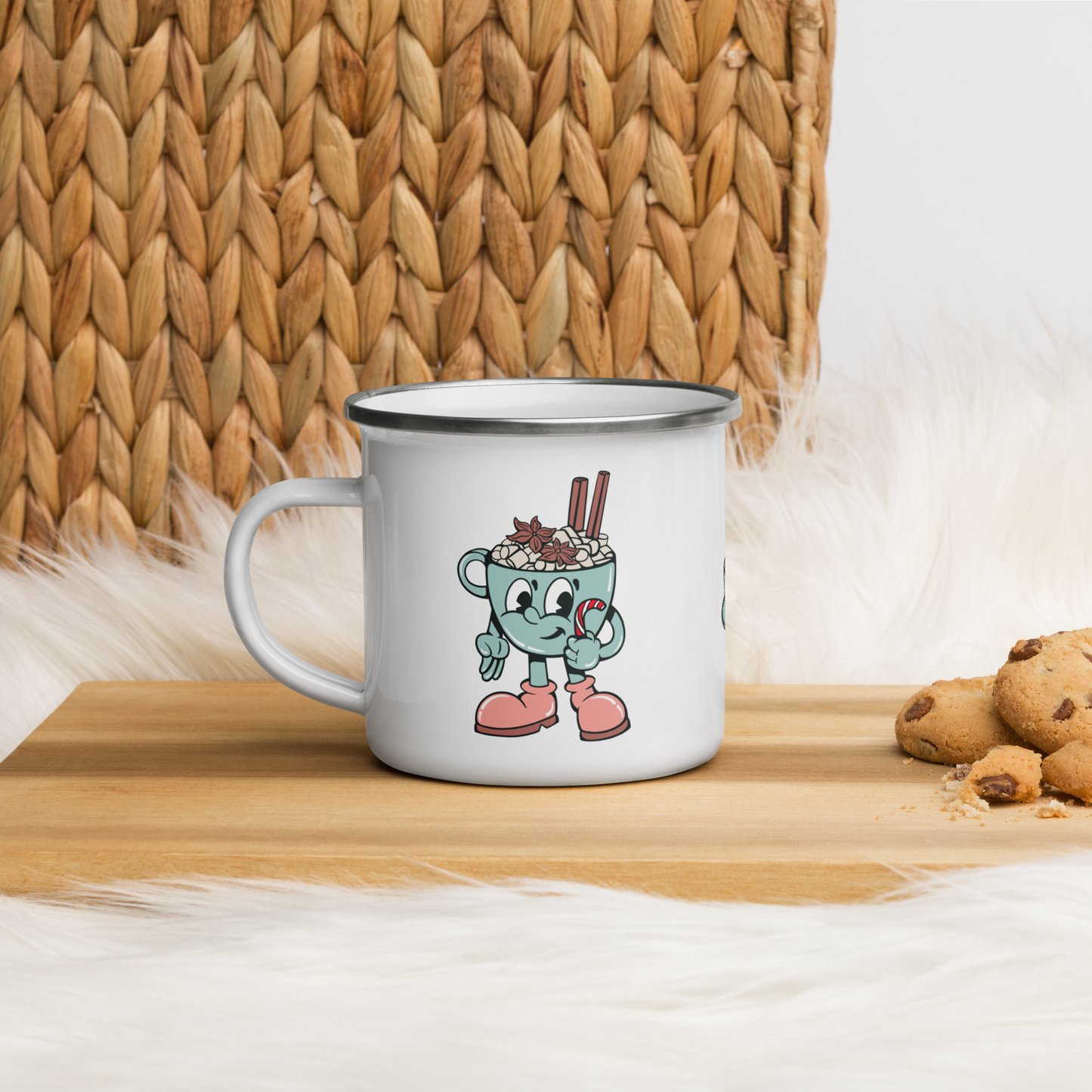 Cocoa Retro Enamel Mug