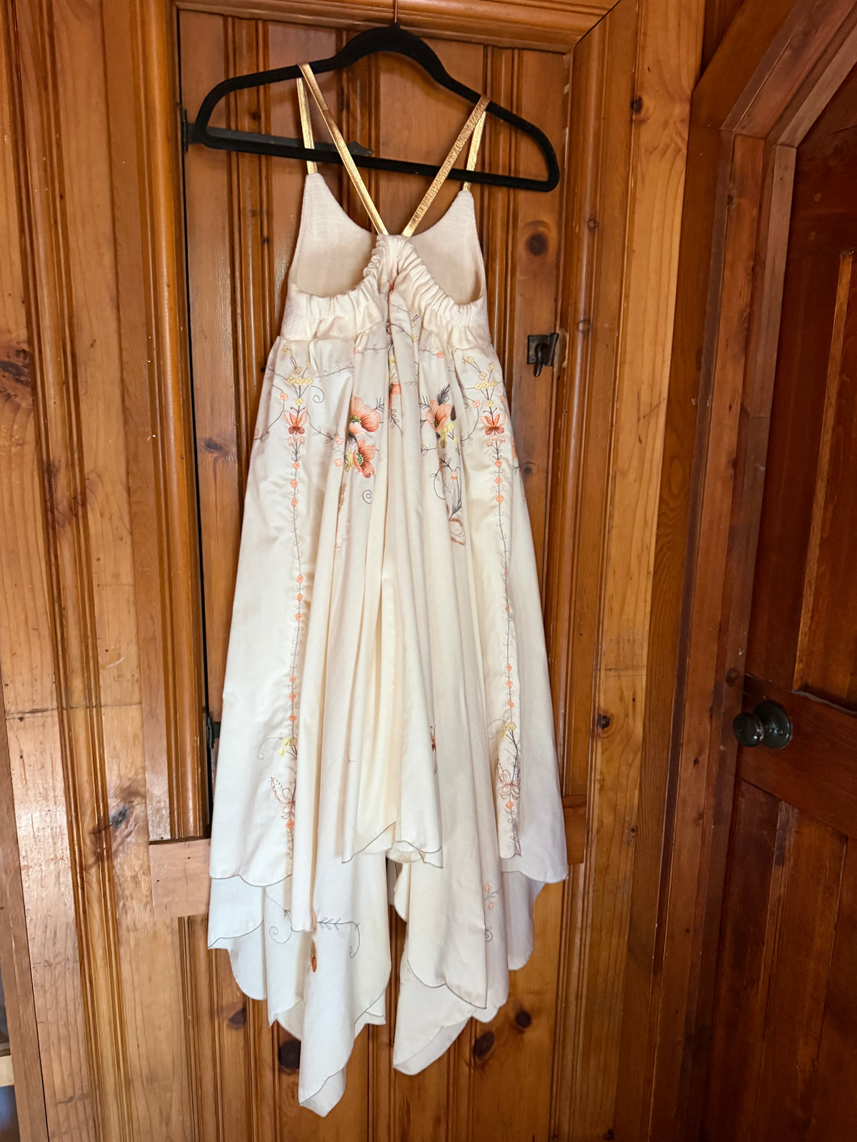 12 - Vintage Embroidered Floral + Butterfly