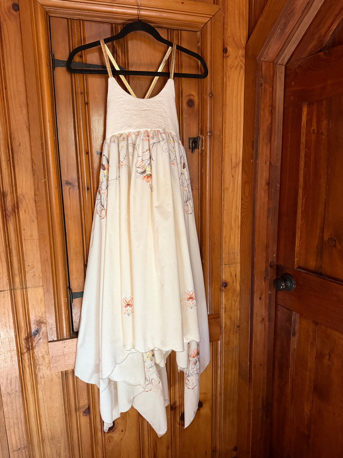 12 - Vintage Embroidered Floral + Butterfly