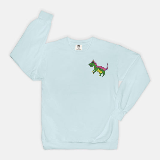 Dinosaur Icing Comfort Color Crewneck Sweatshirt 1566