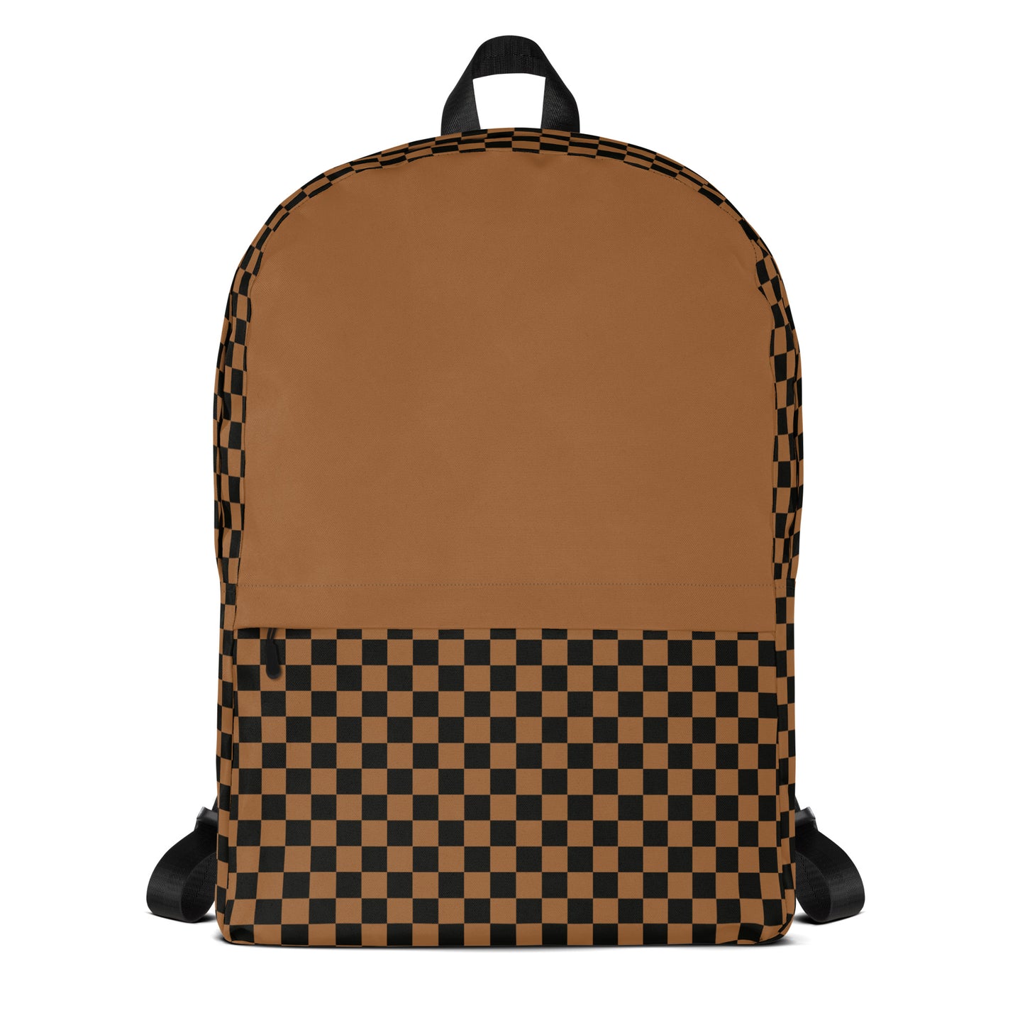 Black and Brown Checker Backpack