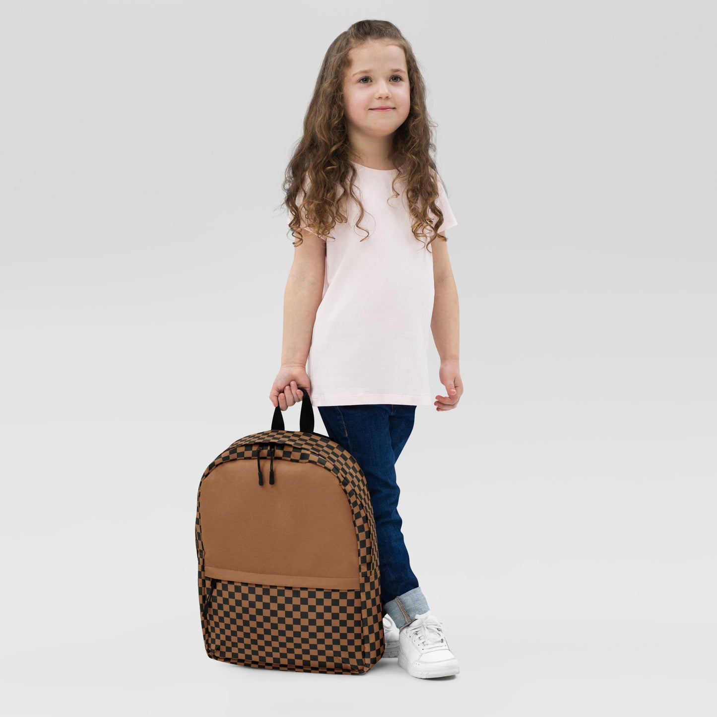 Black and Brown Checker Backpack