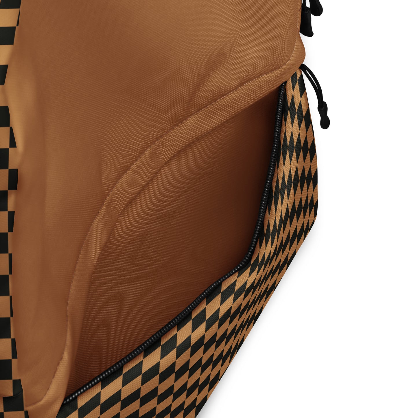 Black and Brown Checker Backpack