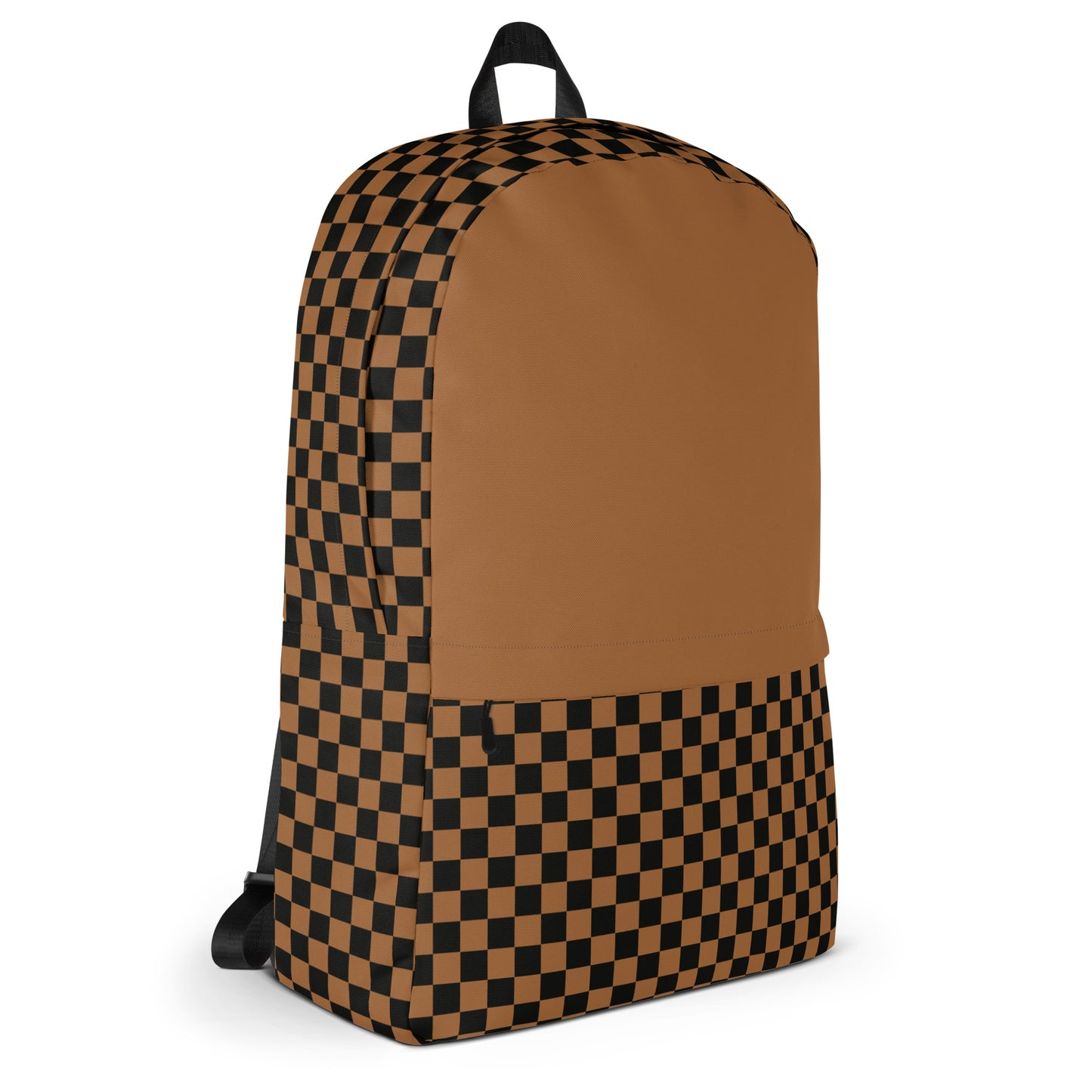 Black and Brown Checker Backpack