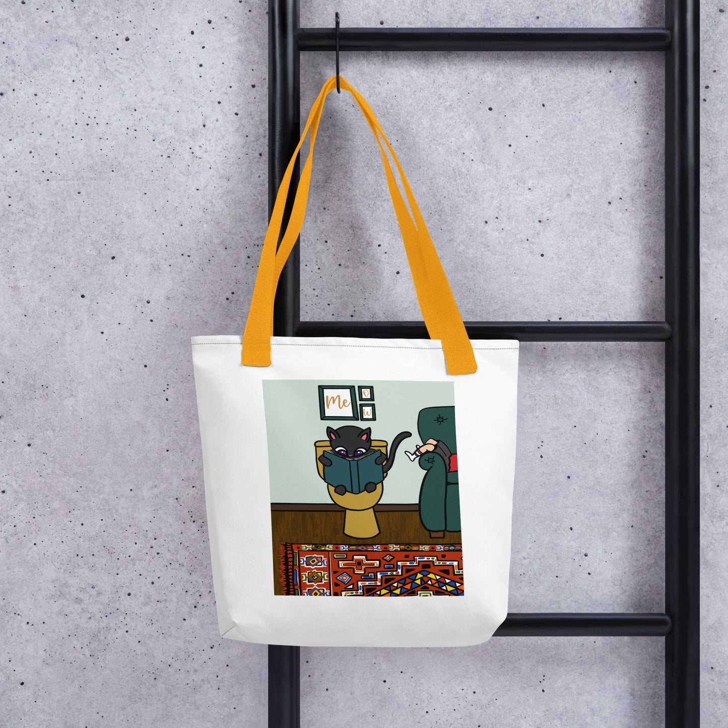 Cat Reading Funny Library Tote bag